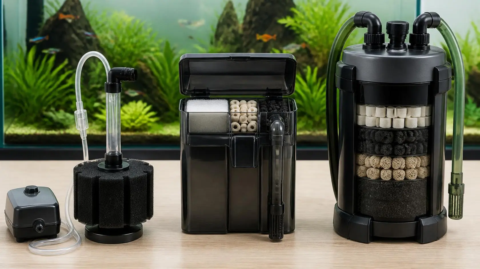 Best Aquarium Filter: Sponge vs HOB vs Canister